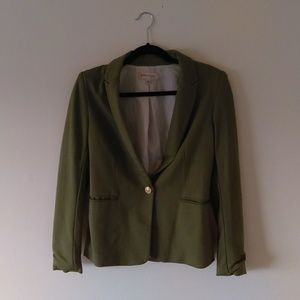 Jersey Knit Olive Blazer